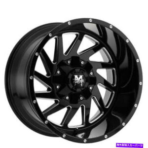 �z�C�[���@4�{�Z�b�g �i4�j20x9�I�t���[�h�����X�^�[�z�C�[��M12�O���X�u���b�N�~�����O�����iB41�j (4) 20x9 Off Road Monster Wheels M12 Gloss Black Milled Rims (B41)�y���s�A���i�z
