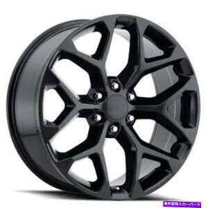 zC[@4{Zbg i4j20 "V{[gbNXm[t[NzC[FR 59OXubNOEMvJiB3j (4) 20" Chevy Truck Snowflake Wheels FR 59 Gloss Black OEM Replica Rims (B3)
