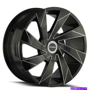 zC[@4{Zbg i4j20 "StradaWheels Moto Gloss Black Milled with Edge Skoke RimsiB10j (4) 20" Strada Wheels Moto Gloss Black Milled with Edge Spoke Rims(B10)
