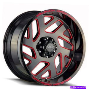 zC[@4{Zbg i4j20 "It[hX^[zC[M19OXubNbh~OiB41j (4) 20" Off Road Monster Wheels M19 Gloss Black Red Milled Rims (B41)
