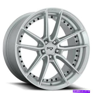 �z�C�[���@4�{�Z�b�g �i4�j19 ���炳�ꂽ�j�b�`�z�C�[��M221 DFS�V���o�[�@�B���H�����iB41�j (4) 19 Staggered Niche Wheels M221 DFS Silver Machined Rims(B41)�y���s�A���i�z