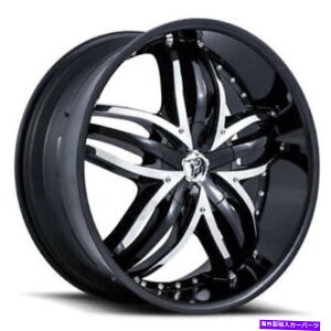 zC[@4{Zbg i4j20 "fBAuzC[GWFubNNCT[giB44j (4) 20" Diablo Wheels Angel Black with Chrome Insert Rims (B44)