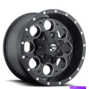 zC[@4{Zbg i4j18C`̔RzC[D525{o[}bgubN~[hOꂽiB47j (4) 18" Fuel Wheels D525 Revolver Matte Black Milled Off Road Rims (B47)
