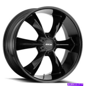 �z�C�[���@4�{�Z�b�g �i4�j22 MKW�z�C�[��M119�O���X�u���b�N�����iB41�j (4) 22 MKW Wheels M119 Gloss Black Rims (B41)�y���s�A���i�z