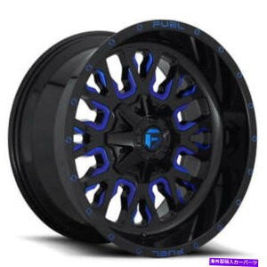 zC[@4{Zbg i4j17 "RzC[D645Xg[NOXubNWLfB[u[It[hiB44j (4) 17" Fuel Wheels D645 Stroke Gloss Black w Candy Blue Off Road Rims(B44)