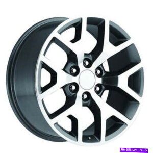 �z�C�[���@4�{�Z�b�g �i4�j20 GMC Sierra Wheels FR 44�O���[�@�B���HOEM���v���J�����iB4�j (4) 20 GMC Sierra Wheels FR 44 Grey Machined OEM Replica Rims(B4)�y���s�A���i�z