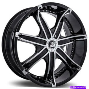 zC[@4{Zbg i4j22 "diablozC[DNAubNNCT[giB44j (4) 22" Diablo Wheels DNA Black with Chrome Insert Rims (B44)