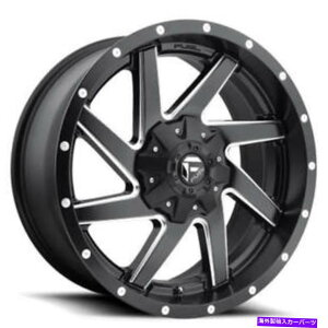 �z�C�[���@4�{�Z�b�g �i4�j20x10�R���z�C�[��d594���t�҃u���b�N�~���h���[�h�����iB43�j (4) 20x10 Fuel Wheels D594 Renegade Black Milled Off Road Rims (B43)�y���s�A���i�z