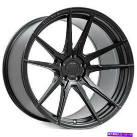 ホイール　4本セット （4）19 "ずらしたロハナホイールrfx2マットブラックリム（b5） (4) 19" Staggered Rohana Wheels RFX2 Matte Black Rims (B5)