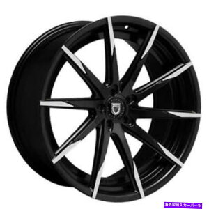 �z�C�[���@4�{�Z�b�g �i4�j20 Lexani�z�C�[��CSS-15�u���b�NW�@�B���H�`�b�v�����iB45�j (4) 20 Lexani Wheels CSS-15 Black w Machined Tips Rims (B45)�y���s�A���i�z