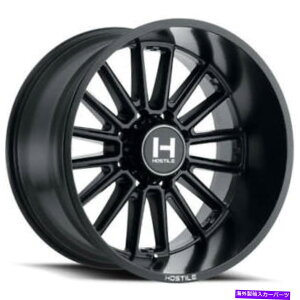 �z�C�[���@4�{�Z�b�g �i4�j20x9 �G�ΓI�z�C�[��H115�v���f�^�[�A�X�t�@���g�T�e���u���b�N�I�t���[�h�����iB1�j (4) 20x9 Hostile Wheels H115 Predator Asphalt Satin Black Off Road Rims(B1)�y���s�A���i�z