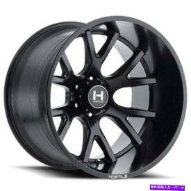 ホイール　4本セット （4）20x9 "敵対的ホイールH113怒りアスファルトサテンブラックオフロードリム（B5） (4) 20x9" Hostile Wheels H113 Rage Asphalt Satin Black Off Road Rims(B5)