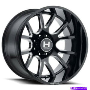 zC[@4{Zbg i4j20x9 "GΓIȎԗh113CWu[hJbgubN~[hiB1j (4) 20x9" Hostile Wheels H113 Rage Blade Cut Black Milled Off Road Rims(B1)