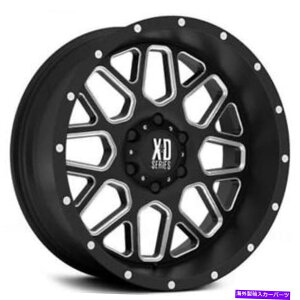 �z�C�[���@4�{�Z�b�g �i4�j22x12 XD�z�C�[��XD820�O���l�[�h�T�e���u���b�N�~���h���[�h�����iB46�j (4) 22x12 XD Wheels XD820 Grenade Satin Black Milled Off Road Rims (B46)�y���s�A���i�z
