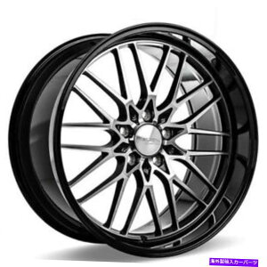 zC[@4{Zbg i4j20 "炵G[XzC[aff04OXubNw@BHubNbviB45j (4) 20" Staggered Ace Alloy Wheels AFF04 Gloss Black w Machined Black Lip(B45)