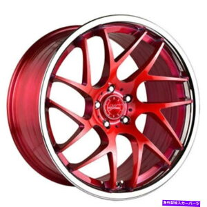 �z�C�[���@4�{�Z�b�g �i4�j20 Vertini Wheels RFS1.4�N�������b�v�����ŐԂ��ԁiB30�j (4) 20 Vertini Wheels RFS1.4 Brushed Red with Chrome Lip Rims (B30)�y���s�A���i�z