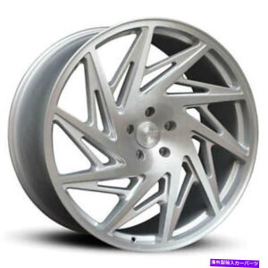 �z�C�[���@4�{�Z�b�g �i4�j24 "���H�̓z�C�[��RF25�V���o�[�@�B���H�����iB3�j (4) 24" Road Force Wheels RF25 Silver Machined Rims (B3)