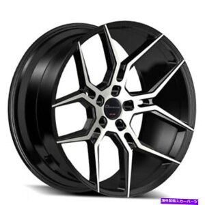 �z�C�[���@4�{�Z�b�g �i4�j20 ���炳�ꂽ�W���o���i�z�C�[���n���u�u���b�N�@�B���H����4pcs/set�ib5�j (4) 20 Staggered Giovanna Wheels Haleb Black Machined Rims 4pcs/set (B5)�y���s�A���i�z