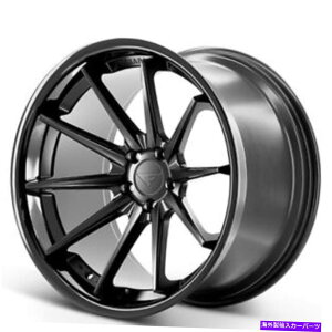 �z�C�[���@4�{�Z�b�g �i4�j19x8.5/19x9.5 �t�F���[�_�z�C�[��FR4�}�b�g�u���b�N�ƌ���̂��鍕���O�iB9�j (4) 19x8.5/19x9.5 Ferrada Wheels FR4 Matte Black with Gloss Black Lip (B9)�y���s�A���i�z