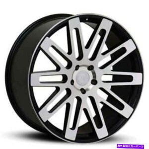 ホイール 4本セット (4)24 "ロードフォースホイールRF24ブラックW機械加工面リム(B4) (4) 24" Road Force Wheels RF24 Black W Machined Face Rims (B4)