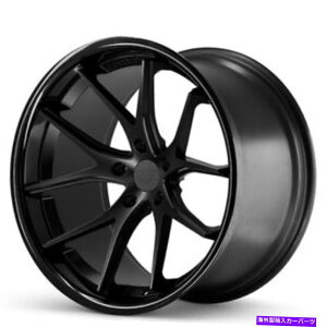 �z�C�[���@4�{�Z�b�g �i4�j20x8.5/20x10.5 �t�F���[�_�z�C�[��FR2�}�b�g�u���b�N�ƌ���̂��鍕���O�iB1�j (4) 20x8.5/20x10.5 Ferrada Wheels FR2 Matte Black with Gloss Black Lip (B1)�y���s�A���i�z