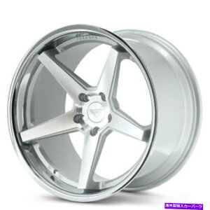 �z�C�[���@4�{�Z�b�g �i4�j20x10.5/20x11.5 �t�F���[�_�z�C�[��FR3�V���o�[�@�B���H�N�������b�v�����iB30�j (4) 20x10.5/20x11.5 Ferrada Wheels FR3 Silver Machined Chrome Lip Rims(B30)�y���s�A���i�z