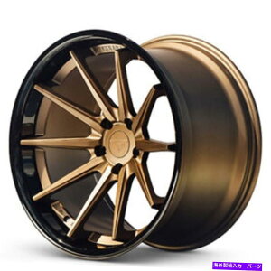 �z�C�[���@4�{�Z�b�g �i4�j22x9.5 "�t�F���[�_�z�C�[��FR4�O���X�u���b�N���b�v�����t���}�b�g�u�����Y�iB3�j (4) 22x9.5" Ferrada Wheels FR4 Matte Bronze with Gloss Black Lip Rims (B3)