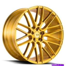ホイール　4本セット （4）22 "Savini Wheels Black di Forza BM13カスタムブラッシングゴールドリム（B14） (4) 22" Savini Wheels Black Di Forza BM13 Custom Brushed Gold Rims (B14)
