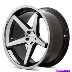 �z�C�[���@4�{�Z�b�g �i4�j22x9.5/22x11 �t�F���[�_�z�C�[��FR3�u���b�N�@�B���H�N�������b�v�����iB7�j (4) 22x9.5/22x11 Ferrada Wheels FR3 Black Machined Chrome Lip Rims (B7)�y���s�A���i�z