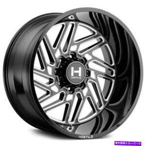 �z�C�[���@4�{�Z�b�g �i4�j24x12 �G�ΓI�ȃz�C�[��H116�W�O�\�[�u���[�h�J�b�g�u���b�N�~���h���[�h�����iB4�j (4) 24x12 Hostile Wheels H116 Jigsaw Blade Cut Black Milled Off Road Rims(B4)�y���s�A���i�z