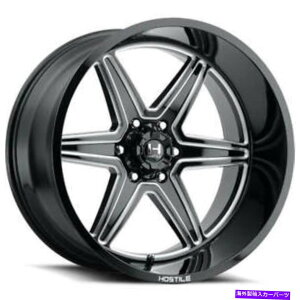 zC[@4{Zbg i4j24x12 "GΓIzC[H117ŐnJbgubN~h[hiB2j (4) 24x12" Hostile Wheels H117 Venom Blade Cut Black Milled Off Road Rims(B2)