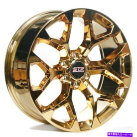 ホイール　4本セット 24 "STRホイール701キャンディゴールドスノーフレークレプリカリムフィットアバランチ（B5） 24" STR Wheels 701 Candy Gold Snowflake Replica Rims Fit Avalanche (B5)