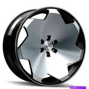zC[@4{Zbg 22 "炳ꂽWoizC[}VXubN}V4PCiB2j 22" STAGGERED GIOVANNA WHEELS MASISS BLACK MACHINED RIMS 4PCS (B2)