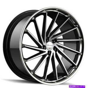 zC[@4{Zbg i4j22 "炳ꂽWoizC[Xsff_ChJbgNiB44j (4) 22" Staggered Giovanna Wheels Spira FF Diamond Cut Black with Chrome (B44)