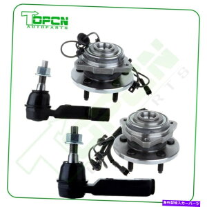 Wheel Hub Bearing 2002�N����2005�N��4PCS 4pcs For 2002-2005 Jeep Liberty Front Wheel Bearing Hub Outer TieRod End w/ ABS�y���s�A���i�z
