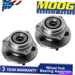 Wheel Hub Bearing 2PCS MOOG�t�����g�z�C�[���x�A�����O�n�u�t�B�b�g�O�����h�`�F���L�[�R�����`�����O���[4WD 5���O 2pcs MOOG Front Wheel Bearing Hub fit Grand Cherokee Comanche Wrangler 4WD 5 Lug�y���s�A���i�z