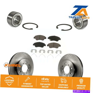 Wheel Hub Bearing z_VrbNf\p̃tgzC[xAOfBXNu[L[^[ƃZ~bNpbhLbg Front Wheel Bearing Disc Brake Rotor And Ceramic Pad Kit For Honda Civic del Sol
