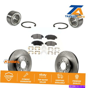 Wheel Hub Bearing z_VrbNf\p̃tgzC[xAOfBXNu[L[^[ƃZ~bNpbhLbg Front Wheel Bearing Disc Brake Rotor And Ceramic Pad Kit For Honda Civic del Sol