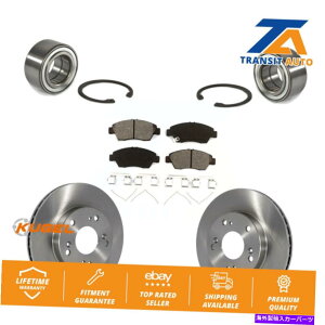 Wheel Hub Bearing 2004Ñz_VrbNT[̃fBXNu[L[^[ƃpbhLbgtgzC[xAO Front Wheel Bearing With Disc Brake Rotors And Pads Kit For 2004 Honda Civic SiR