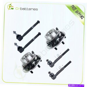 Wheel Hub Bearing 95-99 GMC K1500p2̃tghCo[ƏȂ̃nuxAOABS + 4^Cbh 2 Front Driver & Passenger Wheel Hub Bearing ABS + 4 Tie Rod For 95-99 GMC K1500