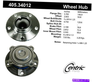 Wheel Hub Bearing ���S���i405.34012�z�C�[���x�A�����O�ƃn�u�A�Z���u�� Centric Parts 405.34012 Wheel Bearing and Hub Assembly�y���s�A���i�z