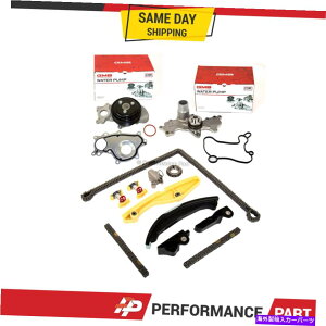 Water Pump �^�C�~���O�`�F�[���L�b�g�t�H�[�h�}�X�^���O�g�����W�b�g�E�H�[�^�[�|���vw/ 3�{���g�t�����W�t�B�b�g15-17 3.5L Timing Chain Kit Ford Mustang Transit Water Pump w/ 3 Bolt Flange Fit 15-17 3.5L�y���s�A