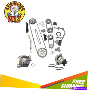Water Pump �^�C�~���O�`�F�[���L�b�gW/�E�H�[�^�[�|���v���I�C���|���v�t�B�b�g99-06�X�Y�L�V�{���[2.5L 2.7L H27A Timing Chain Kit w/ Water Pump & Oil Pump Fits 99-06 Suzuki Chevy 2.5L 2.7L H27A�y���s�A���i�z