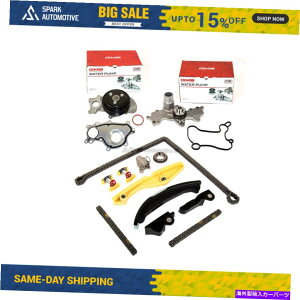 Water Pump �^�C�~���O�`�F�[���L�b�g�E�H�[�^�[�|���vW/ 3�{���g�t�����W�t�B�b�g15-17�t�H�[�h�}�X�^���O�g�����W�b�g3.5L Timing Chain Kit Water Pump w/ 3 Bolt Flange Fit 15-17 Ford Mustang Transit 3.5L�y���s�A