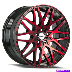 zC[@4{Zbg 18x8ubN}VbhzC[VtgH32tH[~5x100/5x114.3 35i4̃Zbgj73B 18x8 Black Machine Red Wheels Shift H32 Formula 5x100/5x114.3 35 (Set of 4) 73.