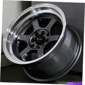 �z�C�[���@4�{�Z�b�g 15x8�K�����^���z�C�[��VORS TR7 4x100/4x114.3 0�i4�̃Z�b�g�j73.1 15x8 Gun Metal Wheels Vors TR7 4x100/4x114.3 0 (Set of 4) 73.1�y���s�A���i�z