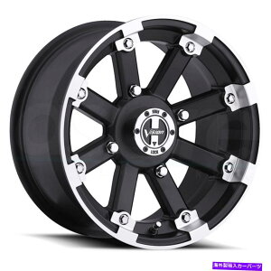 �z�C�[���@4�{�Z�b�g 12x8�u���b�N�@�B���H�z�C�[���r�W����ATV 393���b�N�A�E�g4x110 -10.2�i4�̃Z�b�g�j86 12x8 Black Machined Wheels Vision ATV 393 Lockout 4x110 -10.2 (Set of 4) 86�y���s�A���i�z