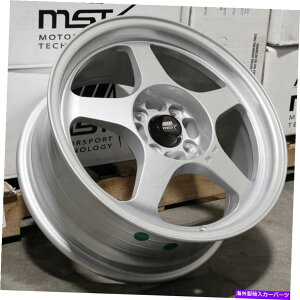ホイール 4本セット 16x7光沢のあるシルバーホイールMST MT29 4x100 38(4のセット)73.1 16x7 Glossy Silver Wheels MST MT29 4x100 38 (Set of 4) 73.1
