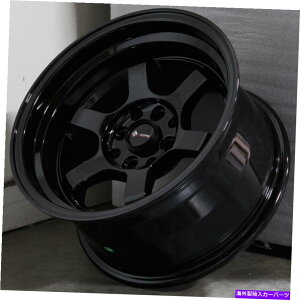 �z�C�[���@4�{�Z�b�g 15x8�u���b�N�z�C�[��VORS TR7 4x108 0�i4�̃Z�b�g�j73.1 15x8 Black Wheels Vors TR7 4x108 0 (Set of 4) 73.1�y���s�A���i�z