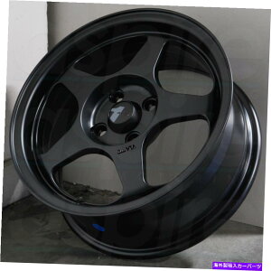 ホイール 4本セット 15x6.5マットブラックホイールavid1 av08 4x100 35(4のセット)73.1 15x6.5 Matte Black Wheels AVID1 AV08 4x100 35 (Set of 4) 73.1